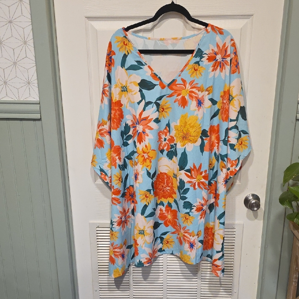 Floral V-Neck Women Top